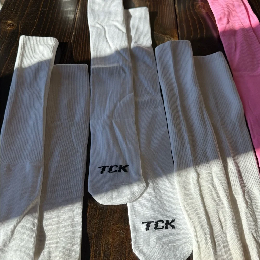Colorful youth softball Socks Set-pink, black, white & orange - Picture 4 of 9